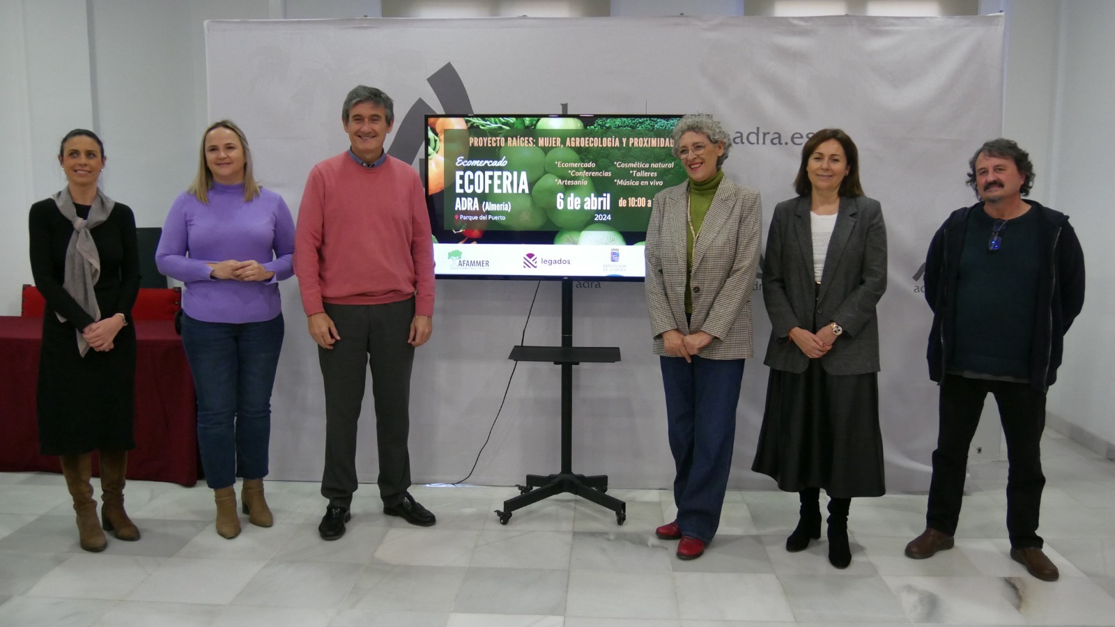 ECOFERIA, en Adra. Alcalde de Adra y organizadores.